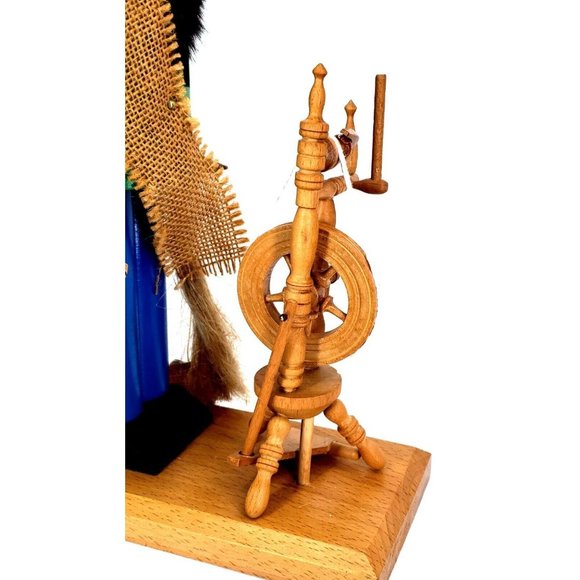 Nutcracker Steinbach LINEN WEAVER Signed Christian Spinning Wheel Turns 1994 Box - Picture 9 of 13